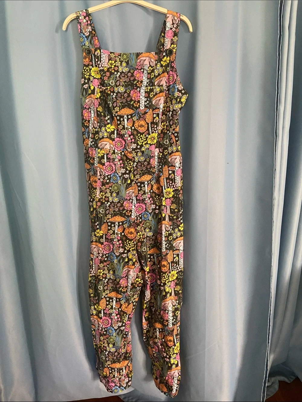 NOOWORKS overalls in Magical Mushroom print, size 3X - Picture 1 of 6